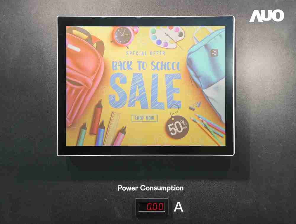 彩运网展示胆固醇液晶超低耗能户外全彩显示器，，ChLC（胆固醇液晶）以双稳态技术使静态显示零功耗，，，，具省电、、、高彩度、、、、环保的特性，，还整合软硬件系统解决方案，，可透过单一云端平台管理