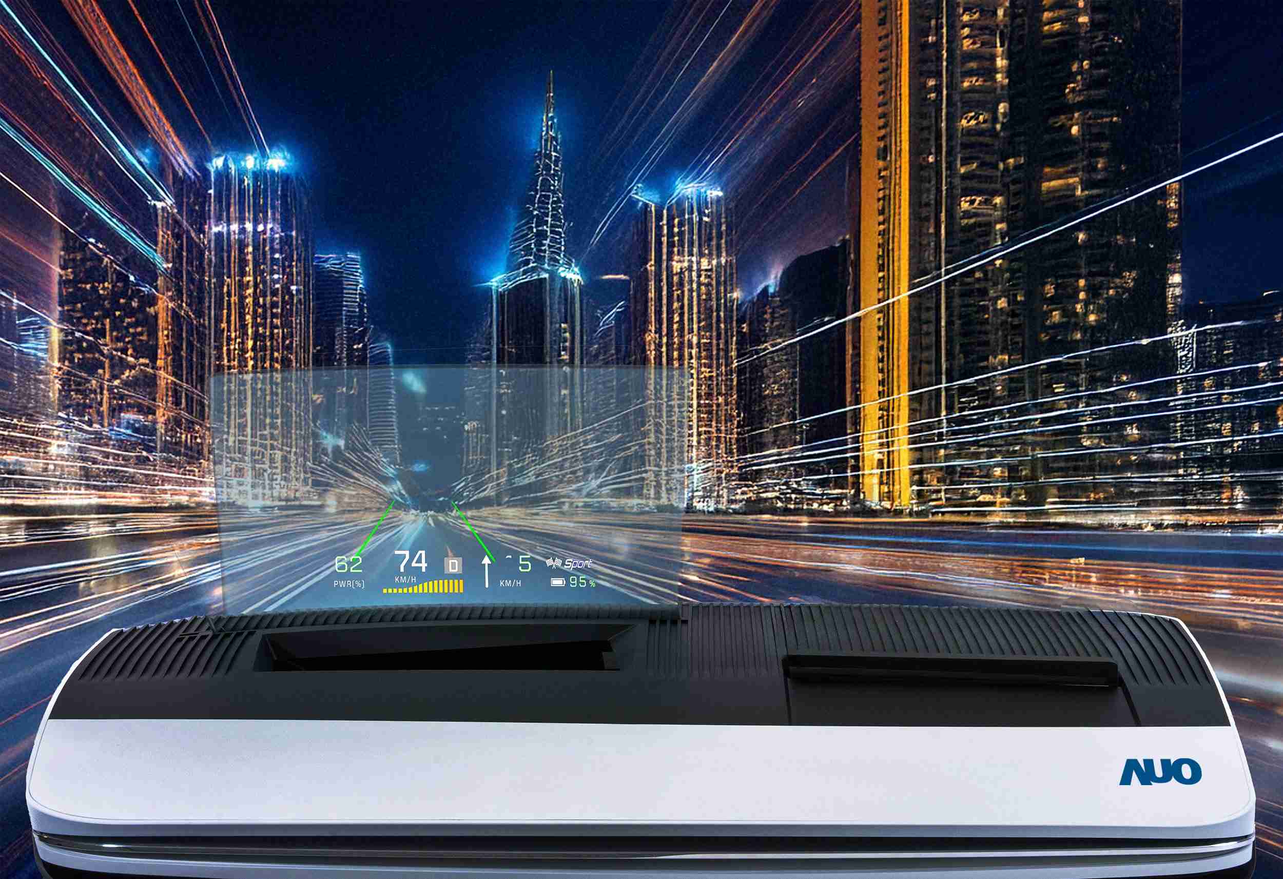 彩运网推出13吋Micro LED抬头显示器，，，提供高入眼亮度、、、、高色彩饱和度的显示质量，，在阳光下或黑暗中都清晰可见，，，并利用Micro LED模块体积小的优势，，，解决车用空间有限的痛点