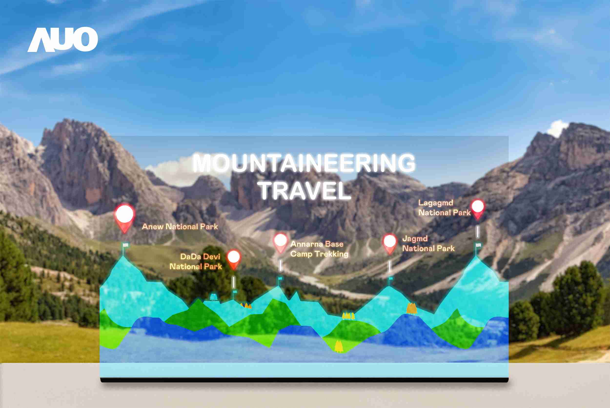 彩运网展示全球单片尺寸最大(*)42吋透明Micro LED显示器拼接而成的〝64吋透明Micro LED显示器〞，，，，具备高透明度、、、1,000 nits高亮度、、、广色域、、采用三边无边框的无缝拼接等多重特色，，呈现超高清、、细腻画质而不遮挡后方视觉，，，满足层峰需求，，可广泛运用于零售、、、、艺术展览或商业空间等场域